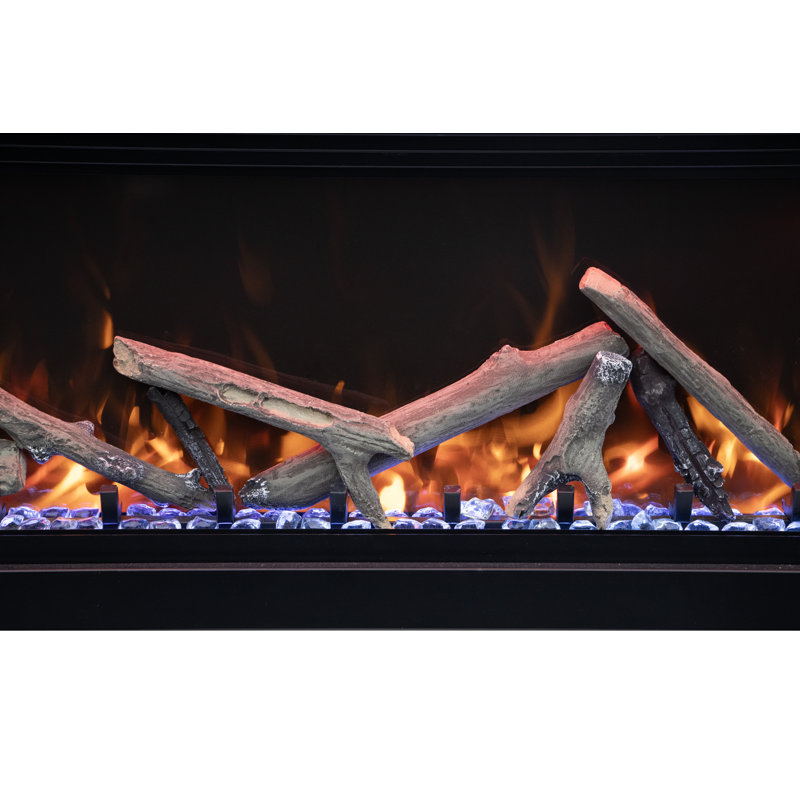 Amantii SYM-74-LUMINA Electric Fireplace, Smart, 3 speed motor, mobile app, flame setting, multi colored flame