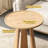 Solid Wood Round End Table with Triangular Support – 2-Tier Small Side Table