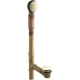 Clearflo Brass Toe Tap 1.5" Leg Tub Drain With Overflow