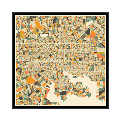 «Abstract City Map of Baltimore», impression sur toile tendue