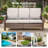 Arley 3-Piece Outdoor Wicker Curved Arms Patio Sofa With Ottomans-1125473520