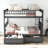 Full Over Bunk Bed With Drawers In Gray - Convertible For Bedroom Gray, Handled Drawer Storage, Build-1015177173-1015177179