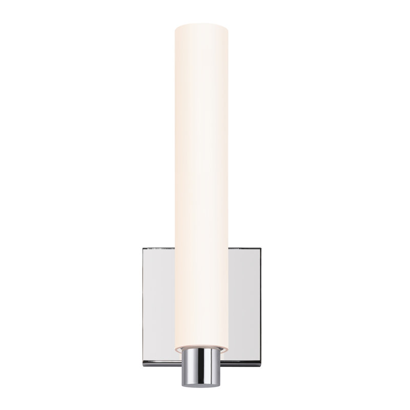 Tubo Slim 1 - Light LED Flush Mounted Sconce, Polished Chrome, Spine