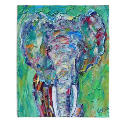 Couverture sherpa à 3 doux éléphant