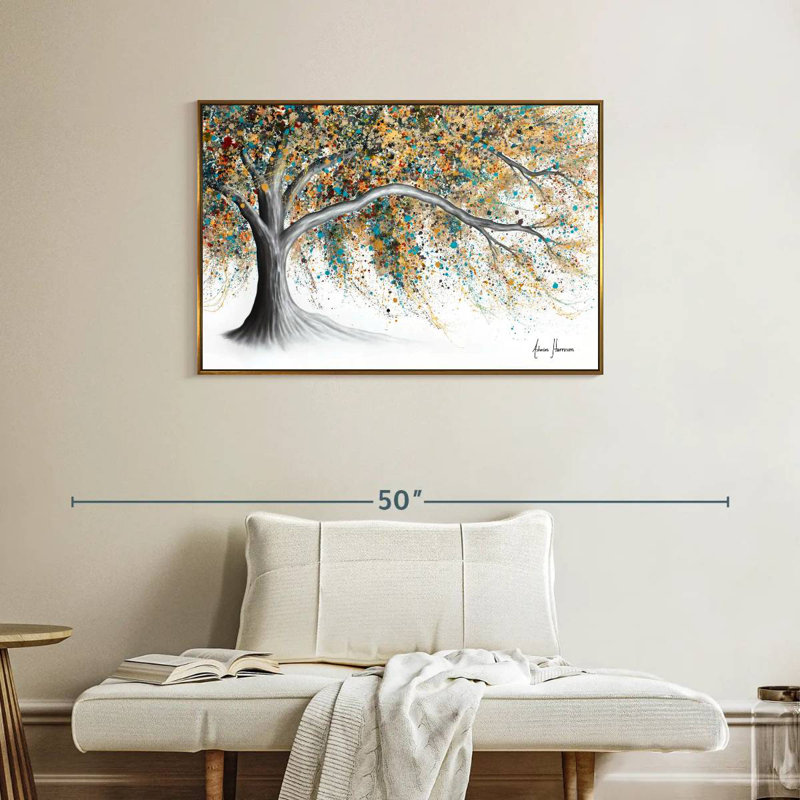 Arbre Western Breeze, Cadre flottant doré, 37 po x 25 po