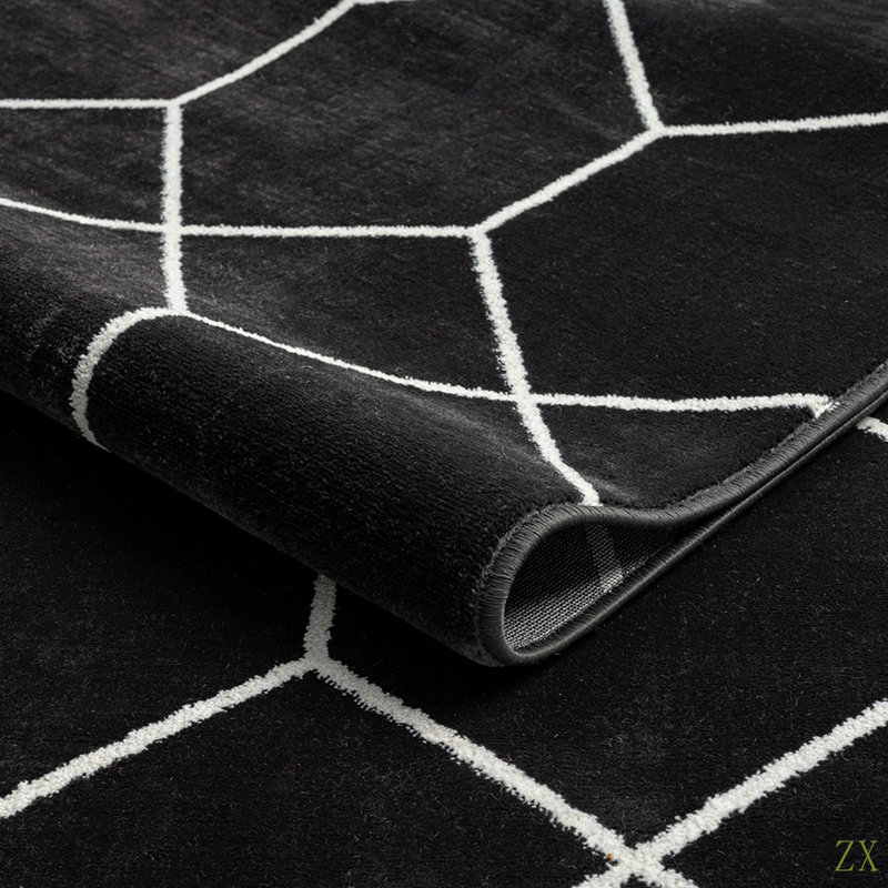 Tapis tissé à motif géométrique Trellis