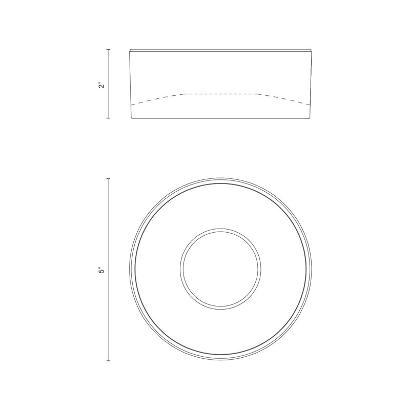 Trenton 5" Black Aluminum LED Outdoor Flush Mount