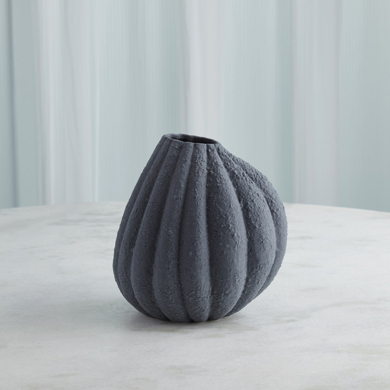Handmade Earthenware Table Vase, 11.25" H x 9.5" W x 9.5" D