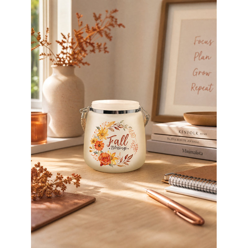 Pot de récolte en verre à DEL, Automne