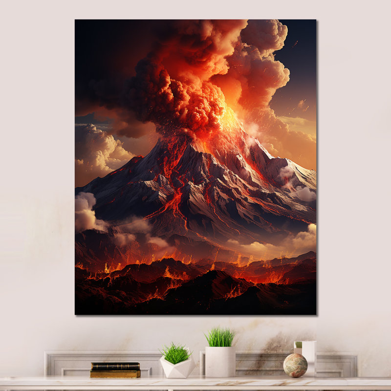 " Volcano Volcanic Essence ", 40" H x 30" W x 1.5" D