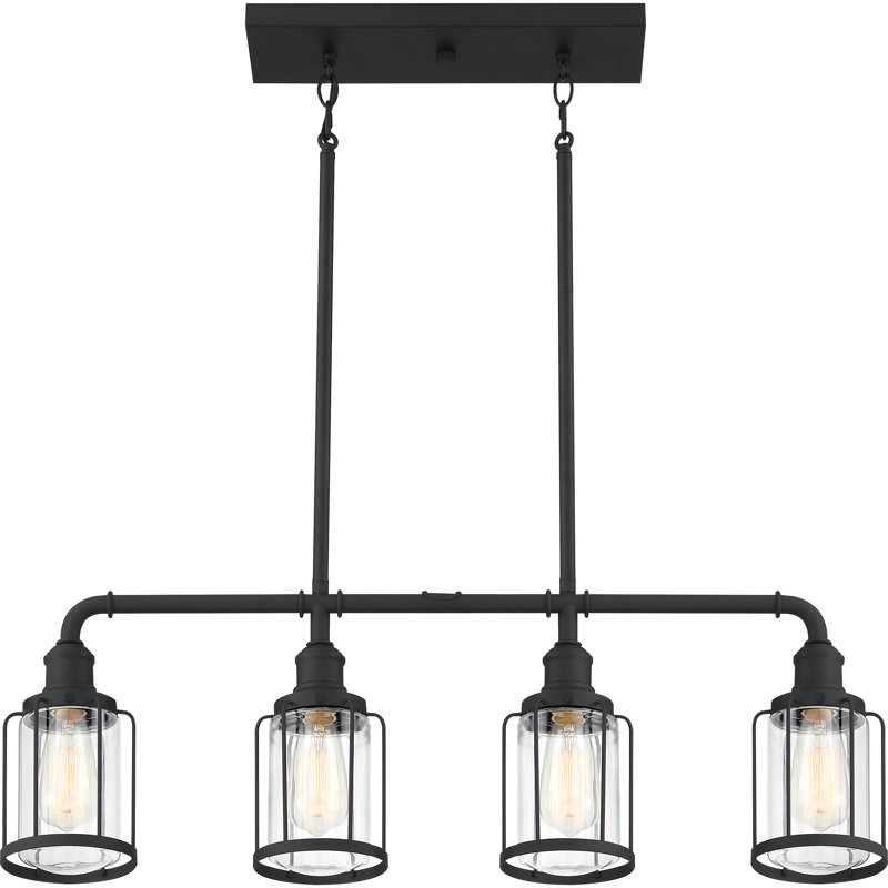 Leyden 4-Light Steel Linear Pendant 