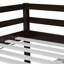 Lit mezzanine double en bois d'hévéa avec échelle-697304946