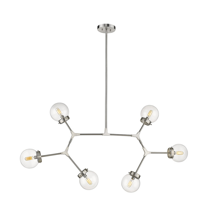Lustree linéaire 6 lumières spoutnik modern Carbaugh