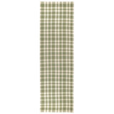 Tattersall Sage Handwoven Cotton Rug