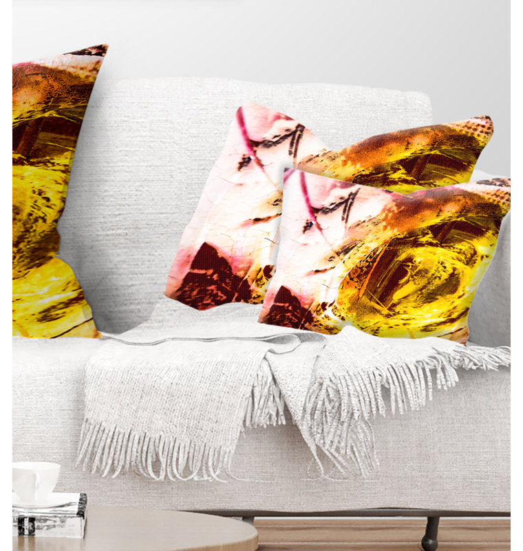  Coussin abstrait, Rectangulaire, 12 po x 20 po