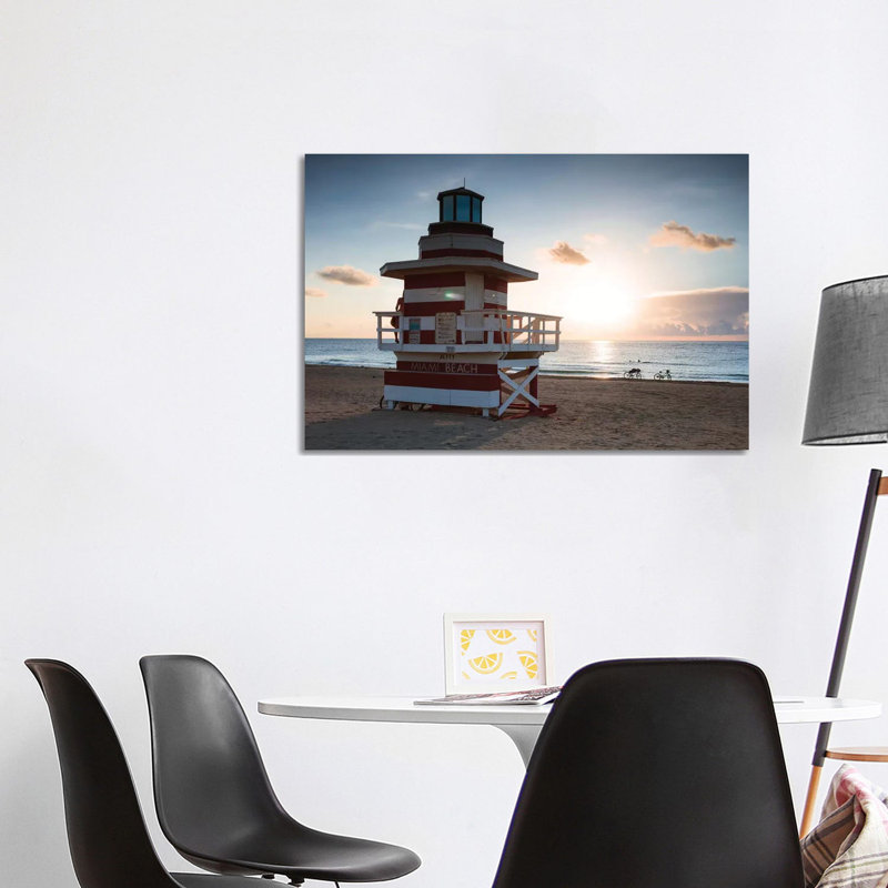 Sun Rising over Miami by Matteo Colombo - Wrapped Canvas Art Prints, 101.6 cm H x 66.04 cm W x 1.91 cm D