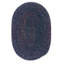 Tapis bleu tressé à motif géométrique Shyla-34948886
