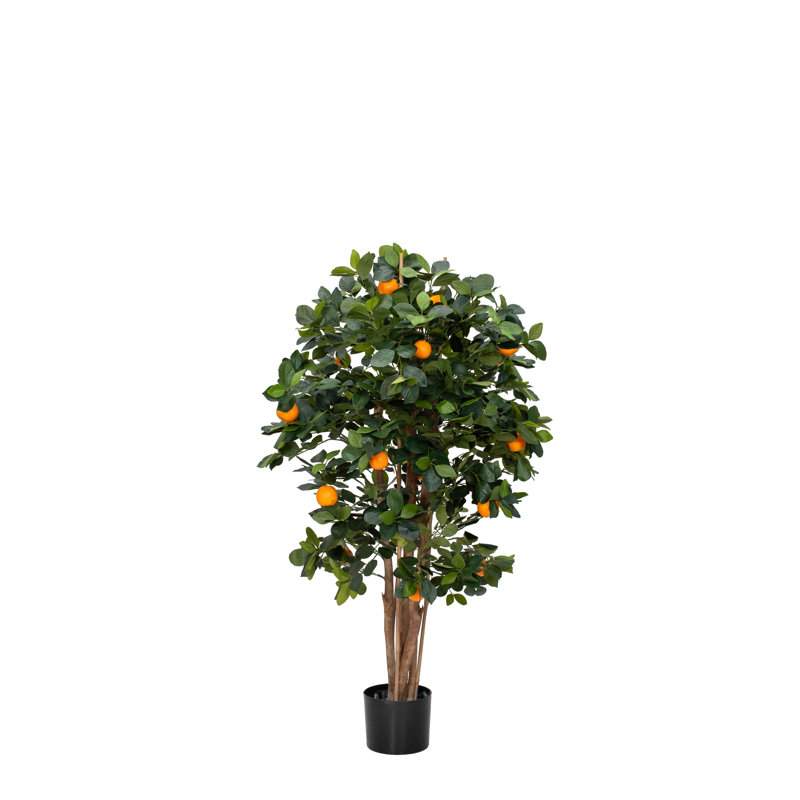 120cm Faux Orange Tree in Pot Liner