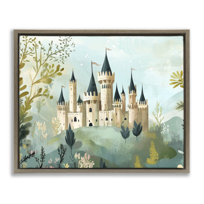 Cadre flottant princesse vue du château, design par Christine Simpson Art