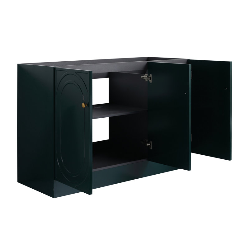 Meuble-lavabo autoportant - sans le lavabo, Vert foncé