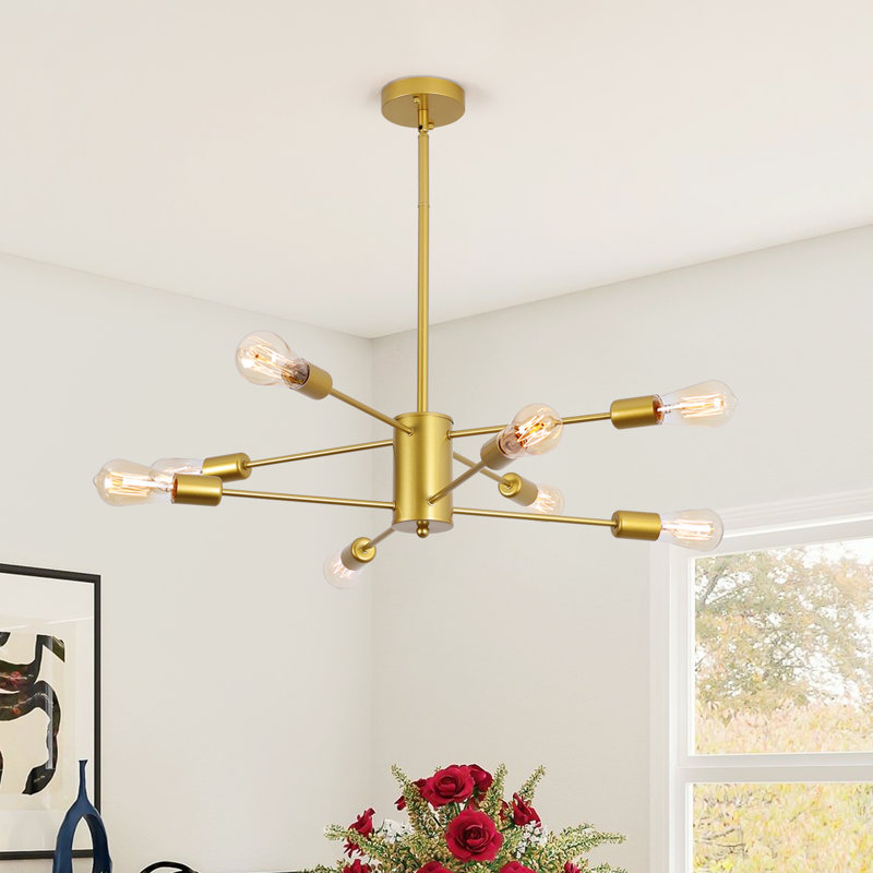 Tryphon 8 - Light Dimmable Sphere Chandelier, Gold