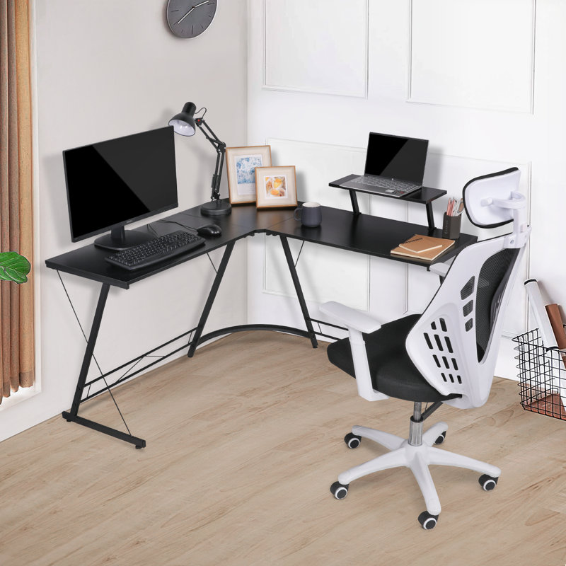 Bureau en L, Noir