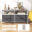 Commode en tissu pour chambre à coucher avec 2 tiroirs et 2 tablettes ouvertes Ebern Designs