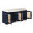 Rattan bench with storage cabinet