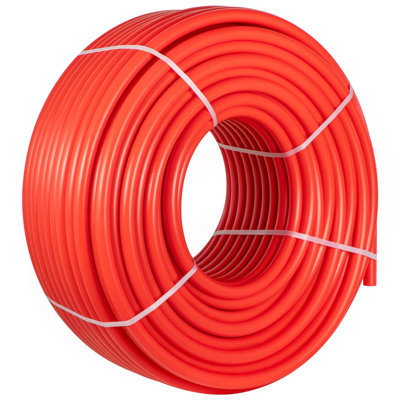 Tuyau PEX, tuyau PEX de 1 pouce X 500 pi, tuyau PEX-B rouge sans barrière à l'oxygène, conduite d'eau flexible PEX pour tuyau d'égout pour véhicule récréatif, plomberie, chauffage radiant