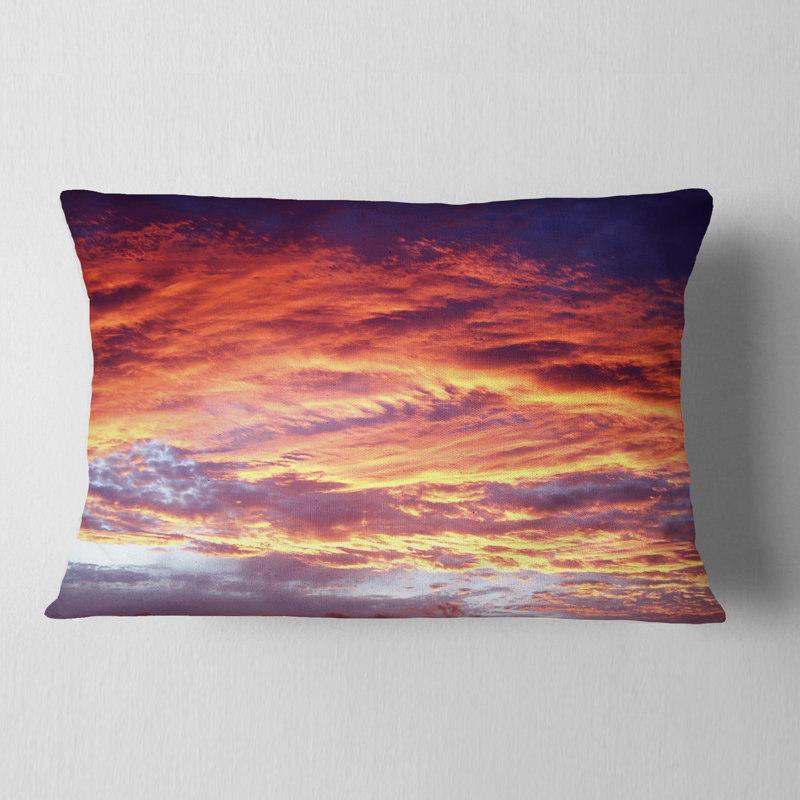 Coussin coloré Sunset, Rectangle, 12 po x 20 po