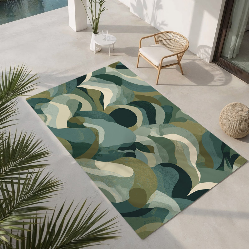 Tapis intérieur et extérieur Cosmic Peaks, Rectangle 1'6" x 2'6"