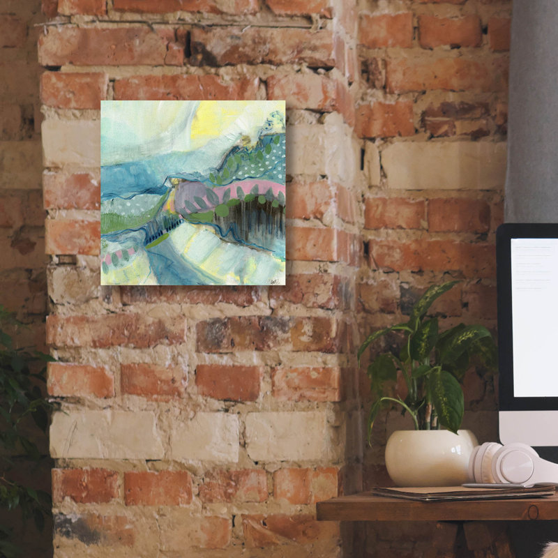 «Explore No 1» par Ann Thompson, art mural sur toile, H 12 po x l 12 po x P 0,75 po