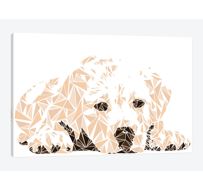 «Labrador Puppy», impression sur toile, H 40 po x l 60 po x P 1,5 po, Toile tendue