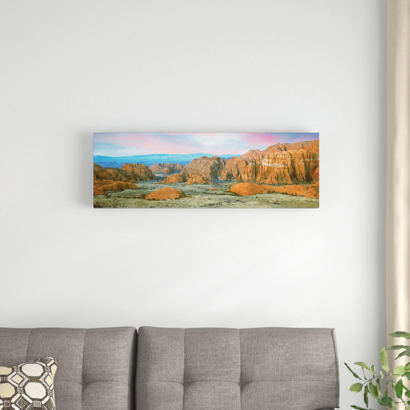 « snow canyon state i, washington county, utah, états-unis », reproduction de photo sur toile tendue, Toile tendue