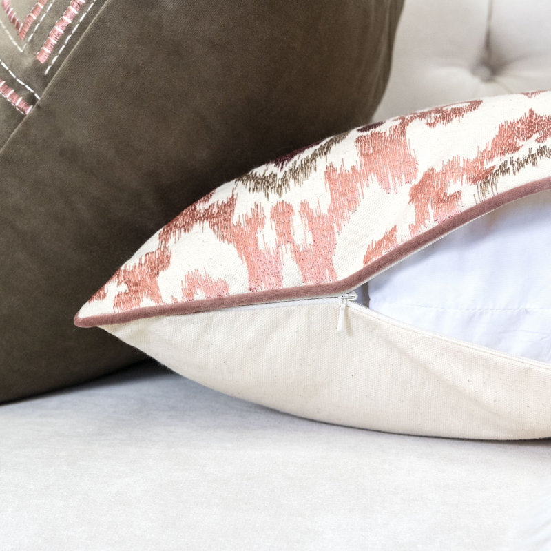 Ikat Cotton Throw Pillow