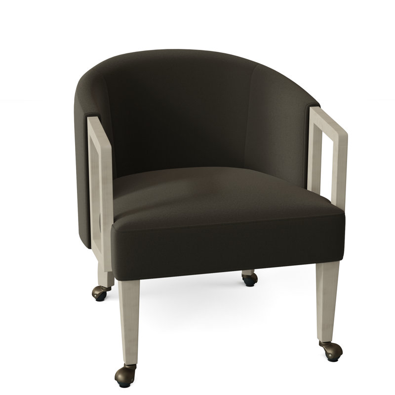Brayden Barrel Chair, 9953 Loden, Walnut