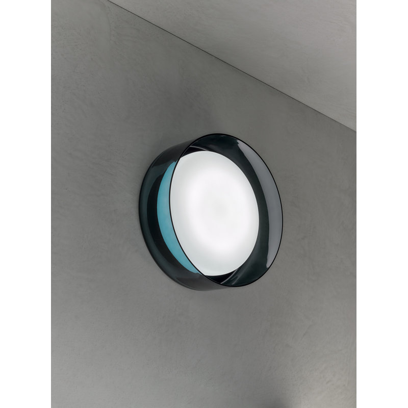 Steel LED Flush Mounted Sconce, Smoked Grey, 2700K, No