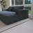 65'' Gray Polyester Corduroy Double Sofa Bed-1865416225