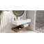 Lavabo de salle de bain mural rectangulaire en résine avec trop-plein 39,4 po x 17,7 po Badeloft WT-02-B-G-137927635