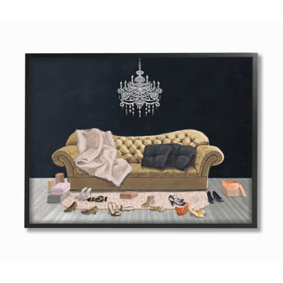 «Chic Living Room Pink Black Paint», art textuel
