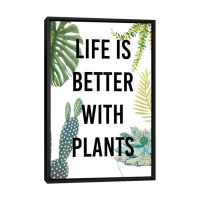 « plante love iii », art textuel sur toile tendue