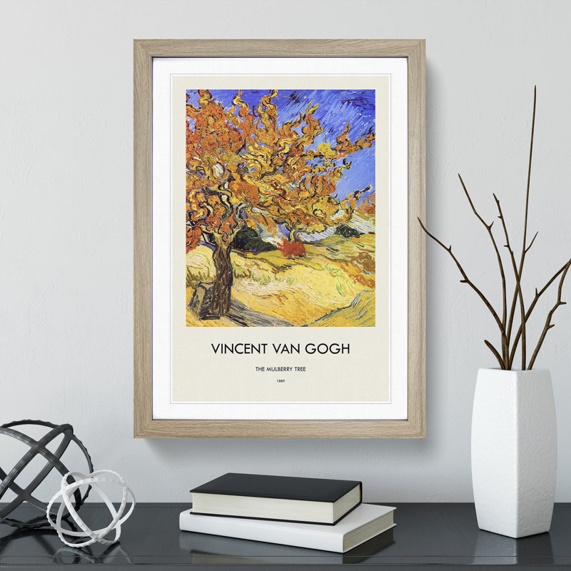 Mulberry Tree by Vincent Van Gogh - Picture Frame Painting, Oak, 48cm H x 36cm W x 2cm D