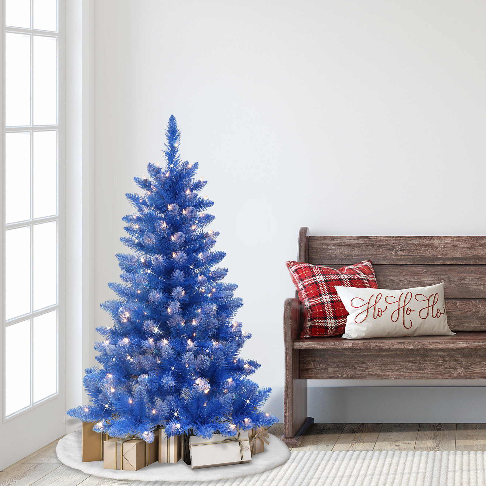 48' Lighted Artificial Spruce Christmas Tree