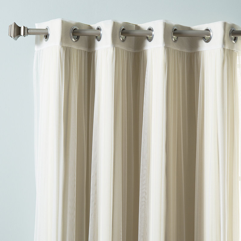 Panneau coulissant en polyester Natascha, Beige, L 52 po x L 63 po