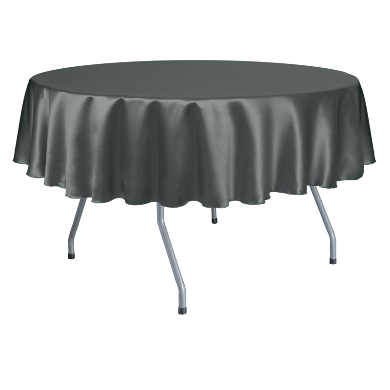 Ultimate Textile -10 Pack- Herringbone - Fandango 84-Inch Round Tablecloth, Charcoal Grey
