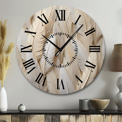 Horloge murale Feathery Plumes