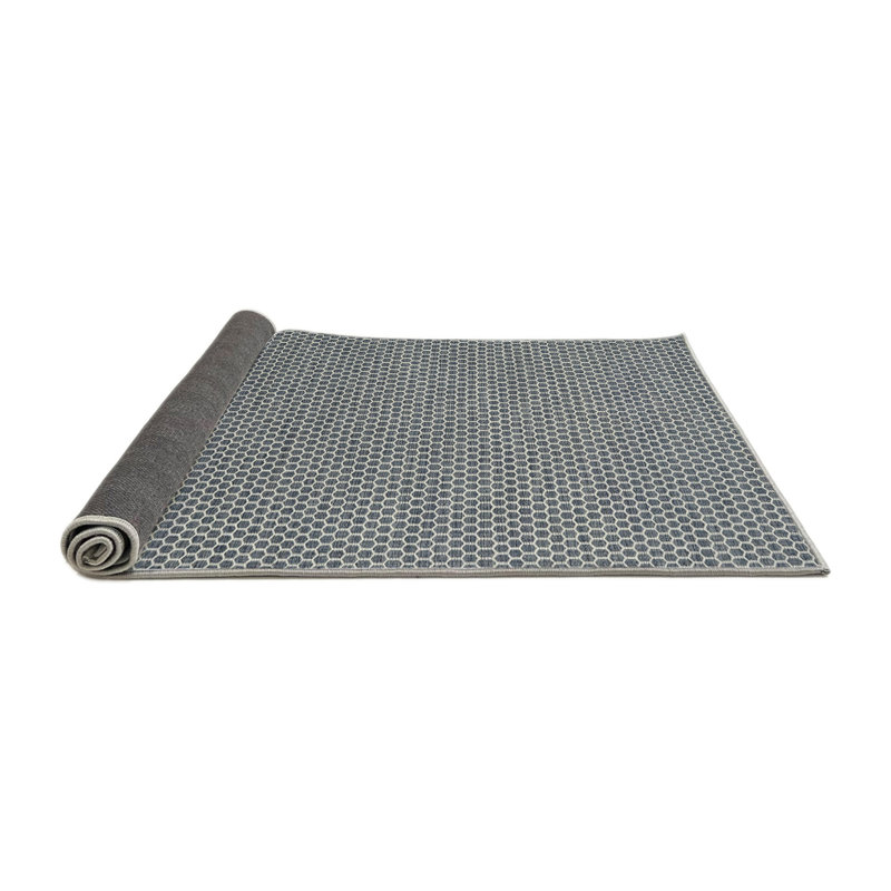 Tapis gris/argenté contemporaine Swampscott, Rond 8 pi x 8 pi