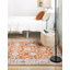 Tapis contemporain de couleur rouille Aden-199150347
