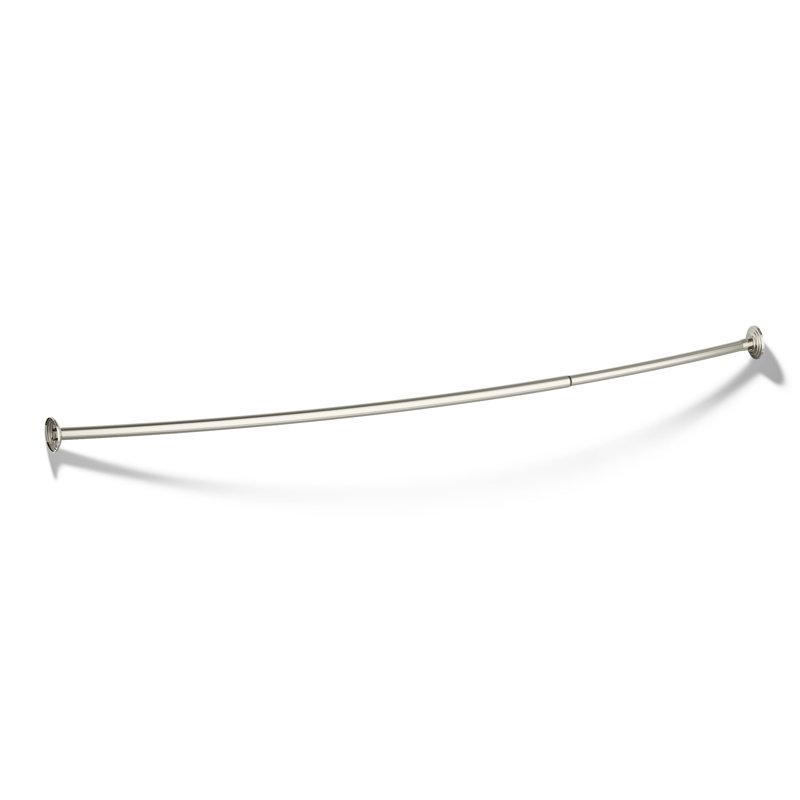 Expanse Curved Shower Rod - Traditional Design, Polished Nickel