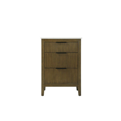 Meuble-lavabo simple 24 po en chêne noisette
